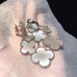 [Eternal Jewelry]CLOVER EARRINGS WHITE MOP 4 MOTIFS SILVER - 图片 3