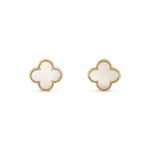 [Eternal Jewelry]CLOVER MEDIUM 1 MOTIFS  WHITE MOP STUD EARRINGS - 图片 2