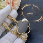 [Eternal Jewelry]CLOVER 25MM GOLD ONYX BIG CLOVER NECKLACE - 图片 3