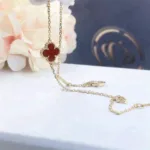 [Eternal Jewelry]CLOVER  CARNELIAN SINGLE FLOWER BRACELET - 图片 3