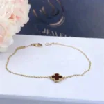 [Eternal Jewelry]CLOVER  CARNELIAN SINGLE FLOWER BRACELET - 图片 4