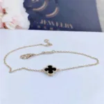 [Eternal Jewelry]CLOVER ONYX SINGLE FLOWER BRACELET - 图片 4
