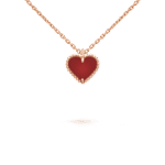 [Eternal Jewelry]SWEET CLOVER CARNELIAN HEART NECKLACE
