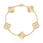 [Eternal Jewelry]CLOVER BRACELET 5 MOTIFS GOLD DIAMOND - Image 2