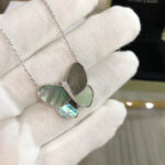 [Eternal Jewelry]LARGE BUTTERFLY SILVER PENDANT DIAMOND NECKLACE - 图片 4