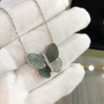 [Eternal Jewelry]LARGE BUTTERFLY SILVER PENDANT DIAMOND NECKLACE - 图片 3