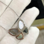 [Eternal Jewelry]LARGE BUTTERFLY SILVER PENDANT DIAMOND NECKLACE - 图片 5