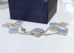 [Eternal Jewelry]CLOVER 10 MOTIFS CHALCEDONY DIAMONDS SILVER NECKLACE - 图片 5
