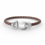 [Eternal Jewelry]FORCE LARGE HORSESHOE HALF DIAMOND BRACELET SILVER - 图片 6