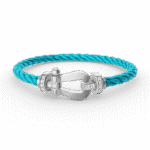 [Eternal Jewelry]FORCE LARGE HORSESHOE HALF DIAMOND BRACELET SILVER - 图片 8