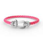 [Eternal Jewelry]FORCE LARGE HORSESHOE HALF DIAMOND BRACELET SILVER - 图片 12