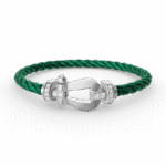 [Eternal Jewelry]FORCE LARGE HORSESHOE HALF DIAMOND BRACELET SILVER - 图片 14