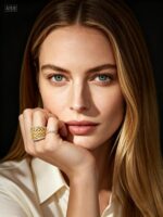 Two-Tone Lace CZ Open Wide Band Ring | TikTok Viral Textured Statement Ring - Image 4