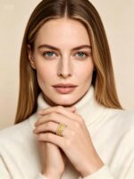 Two-Tone Lace CZ Open Wide Band Ring | TikTok Viral Textured Statement Ring - Image 5